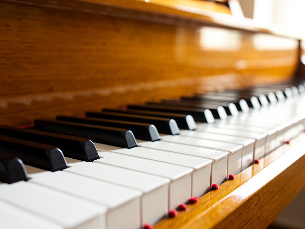 Klawiatura pianina po regulacji i czyszczeniu